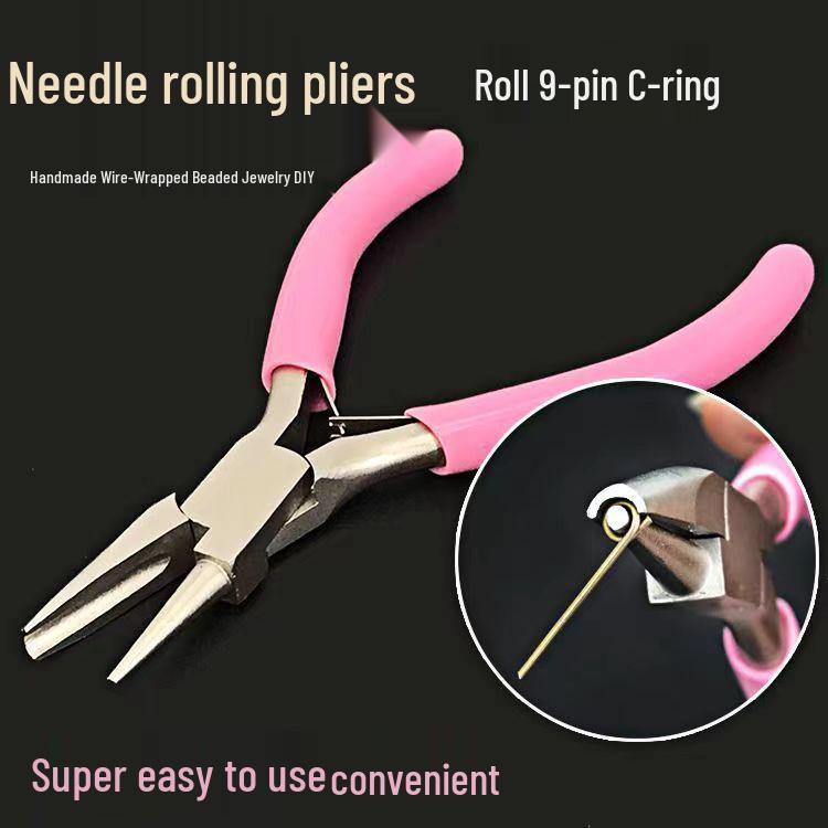 

4.5-Inch Round Nose Mini Wire Wrapping Jewelry Pliers, DIY Craft Tool
