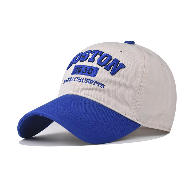 Letter Boston Embroidered Cotton Baseball Cap Sun Protection Hat For Use Daily