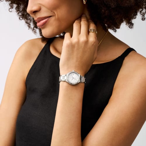 Fossil EEVIE BQ3954 Women's Silver Watch