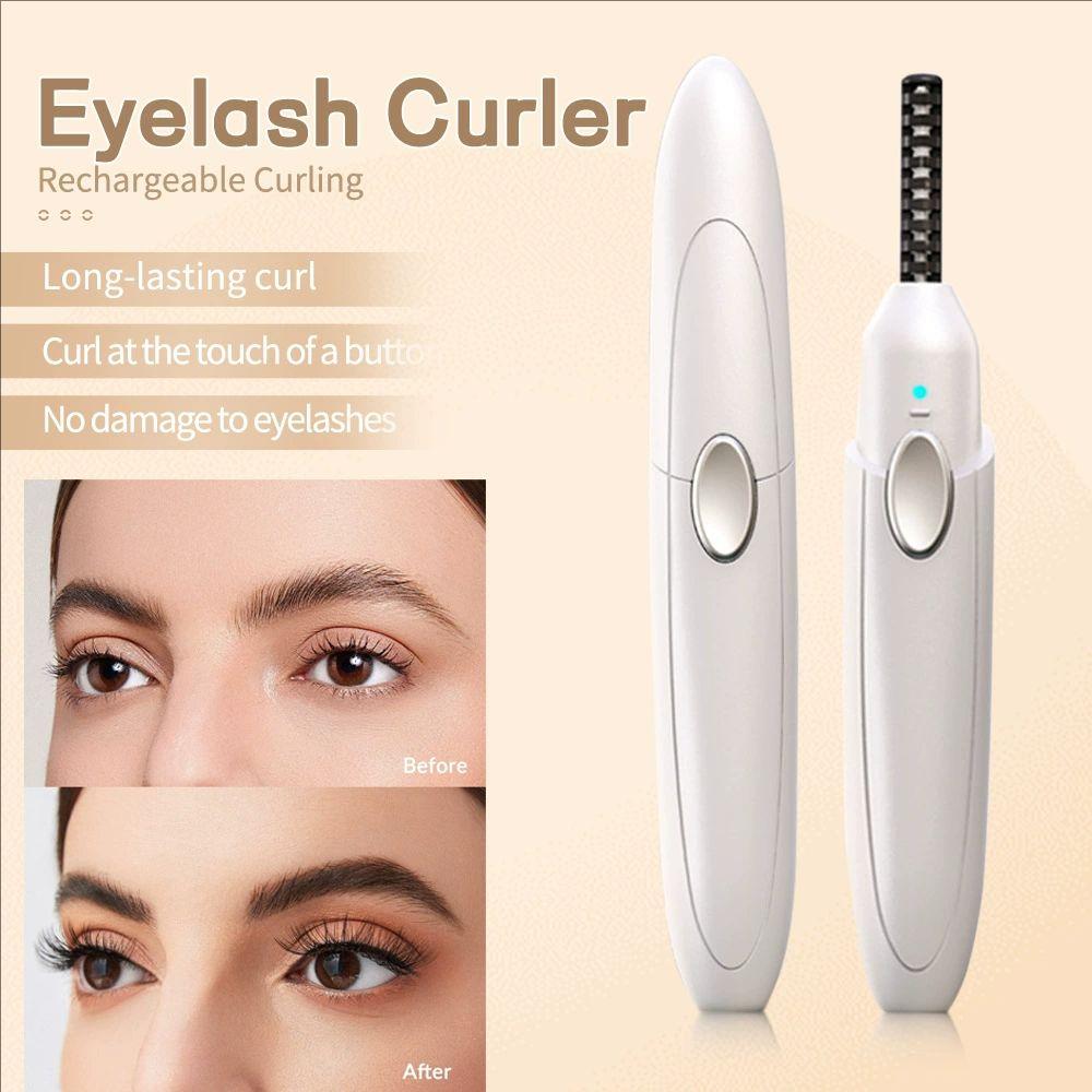 Heated Eyelash Curler - Electric Lash Curling Wand with Auto-Adjusting Temperature & Portable Design for Long-Lasting Curves