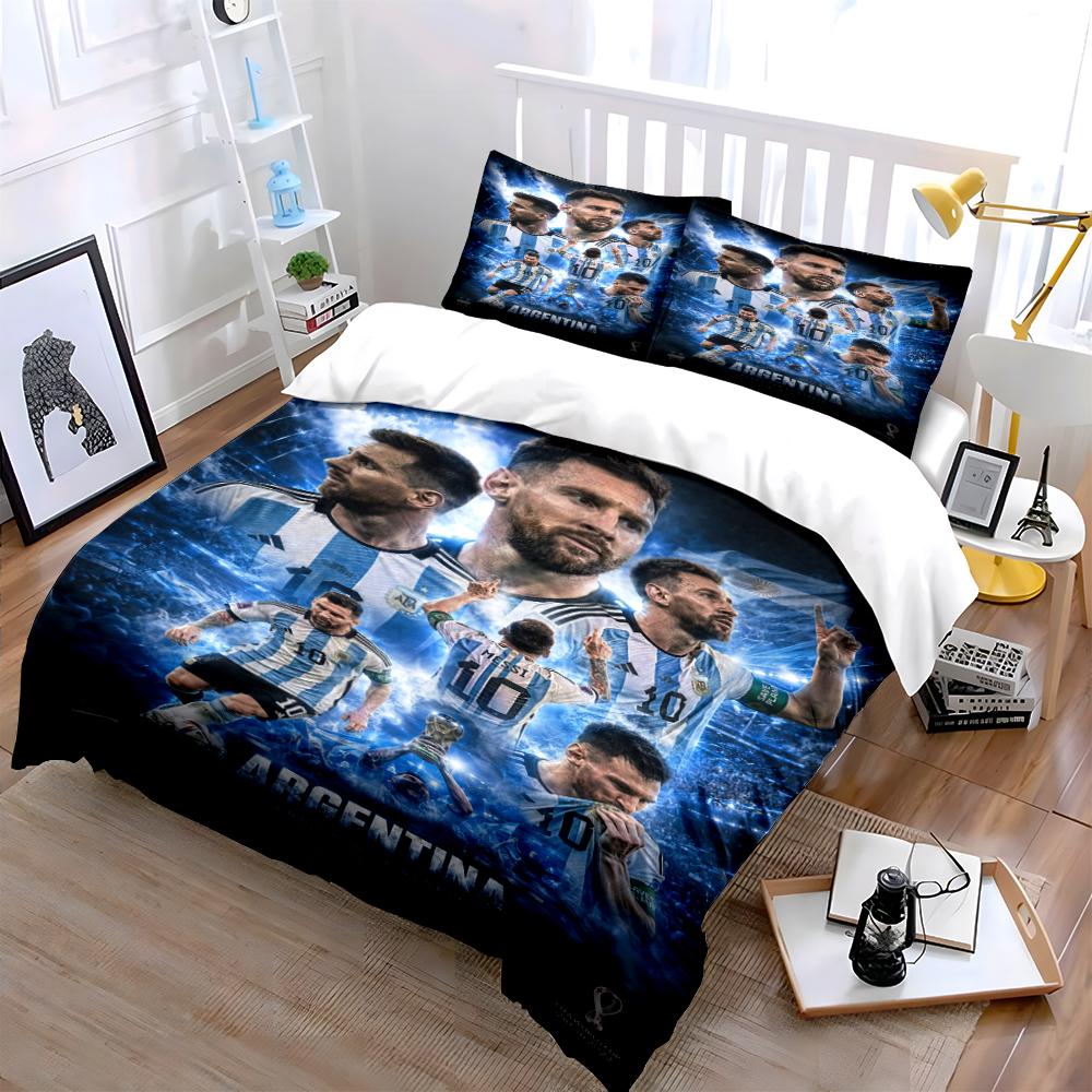Argentina Soccer Bedding Set Bedding Duvet Cover Set Duvet Cover Pillowcases Home Decor (1 * Duvet Cover 2 * Pillowcases, without duvet insert)