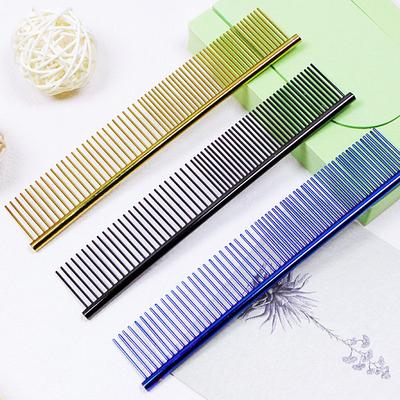 Dog Comb Stainless Steel Dog Brush Pet Grooming Straight Combs for Cat Hair Knot Cleaning Pet Hair Remover Massage Dogs Brushes