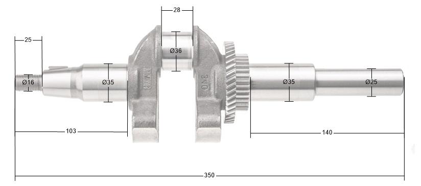 Wał Korbowy Rato Silnik Rv340D 13300-Z320110-0000