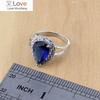 925 Sterling Silver Jewelry White Cz Blue Zircon Jewelry Sets For Women Earrings /Pendant /Necklace /Rings /Bracelet