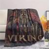 Viking Warrior  Print Flannel Blanket, High quality Comfortable for All Seasons, Home Decor, Warmth and Comfort