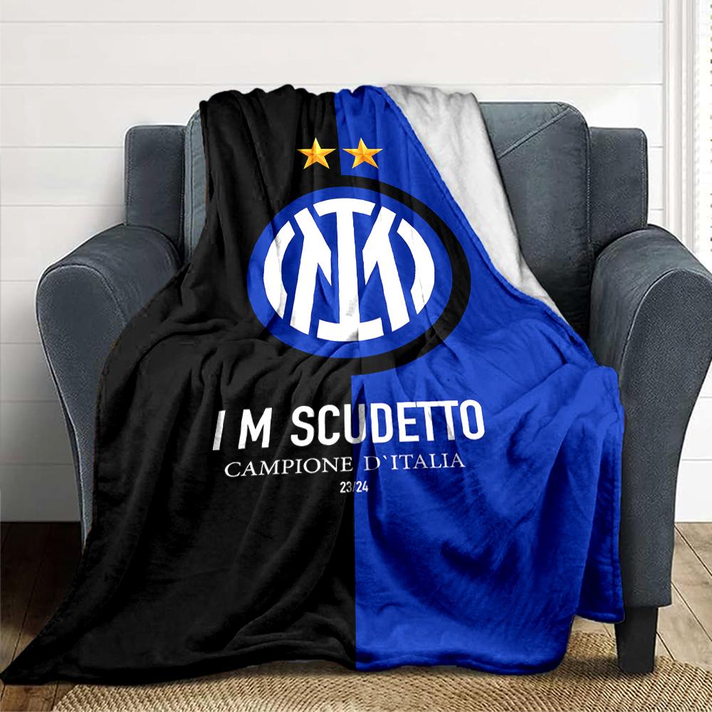 Coperte Campioni Inter Milan Flanella Stampata Traspirante Calda Coperta da Divano per Casa Ufficio Copriletti 0708a2