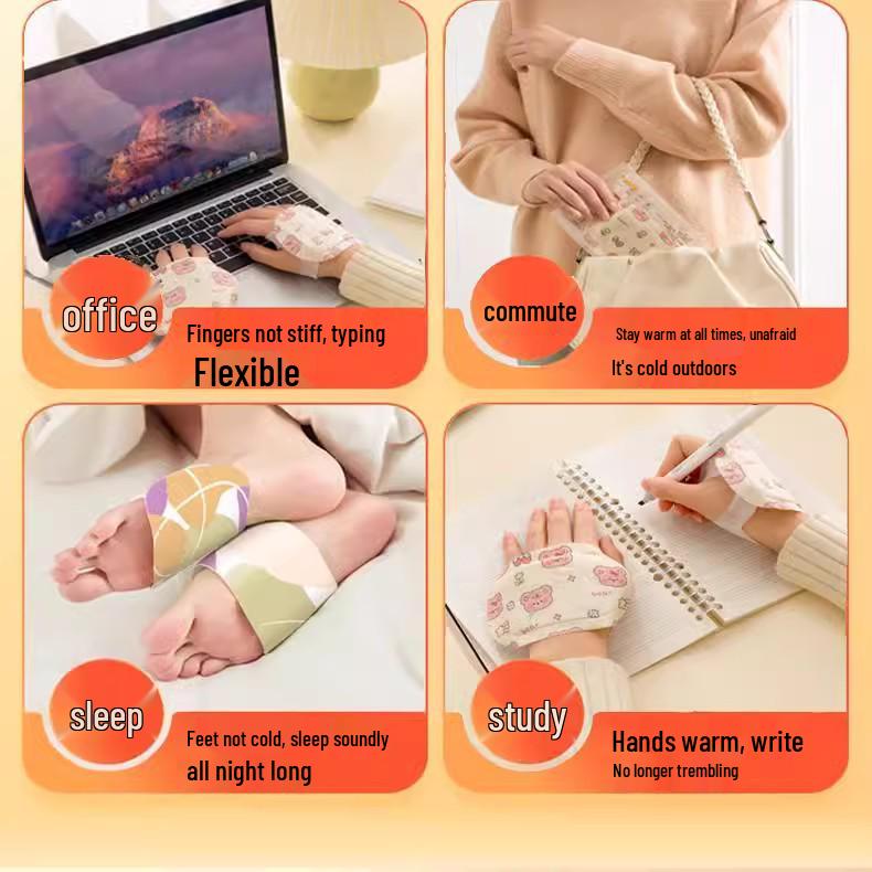 Self-Heating Winter Steam Hand Warmer and Wristband for Tenosynovitis Relief