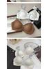 Japanese Sweet Lace Color Block Push-Up Bra for Women - Seamless, Anti-Sagging, Small Bust Support, Beautiful Back Design