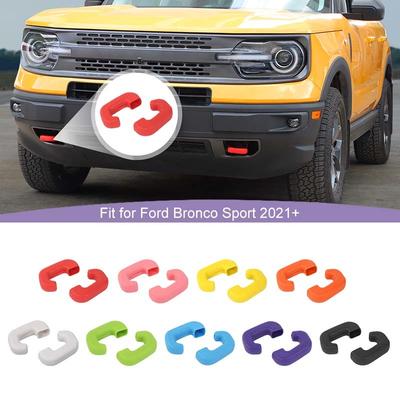Car Front Bumper Trailer Hook Protective Cover Decoration For Ford Bronco Sport 2021 Up Car Exterior Accessories