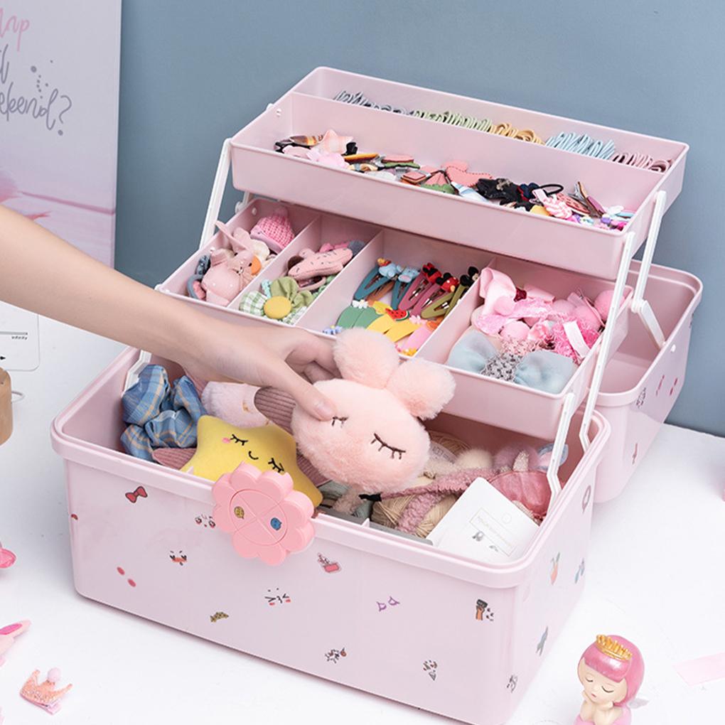 Mehrzweck-Aufbewahrungsbox für Haarschmuck, gut organisiert und tragbar, tragbare Aufbewahrungsbox für Kopfseile