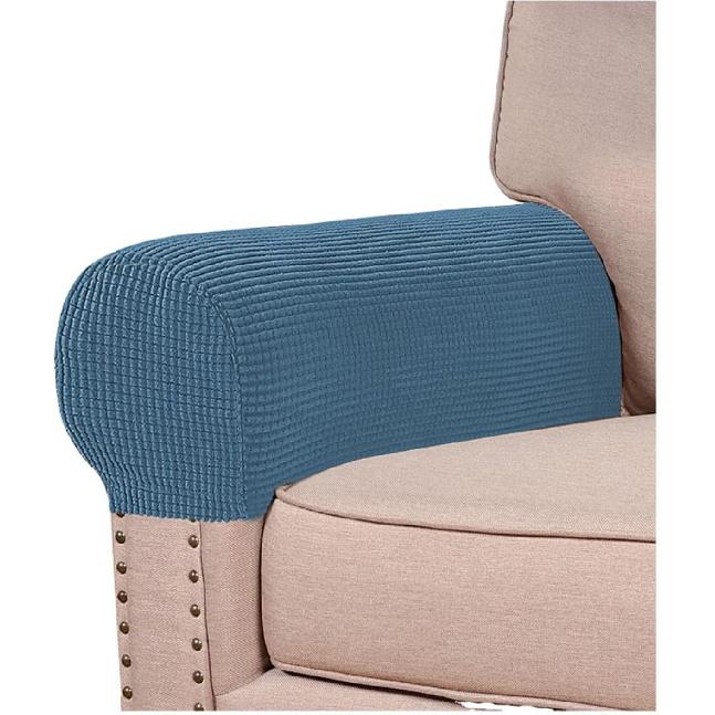 Stretch Armrest Covers (Set of 2) – Anti-Slip Spandex Jacquard Furniture Protectors for Chairs, Sofas & Recliners – Washable & Durable Slipcovers