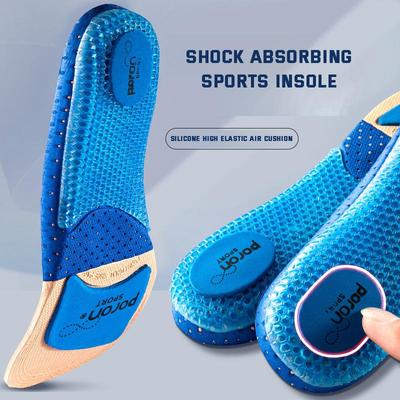 NO.8 1 paire de semelles intérieures en Silicone pour chaussures, semelle intérieure à haute élasticité absorbant les chocs pour les pieds, soutien de la voûte plantaire, semelle orthopédique pour hommes et femmes