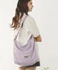 Masmarulez Nylon 2Way Shirring Hobo Bag_Lilac
