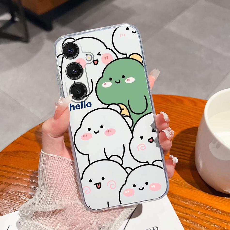 Case For Samsung Galaxy S25 FE Plus Ultra Clear Painted Flowers Back Cover For Samsung S 25 Ultra Soft Shockproof Phone Cases