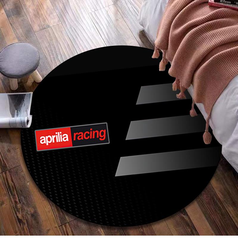 1Pc Aprilia racing Circular Print Rug - home decoration Carpet For Living Room Bedroom Flooring Computer Chair Area Rug