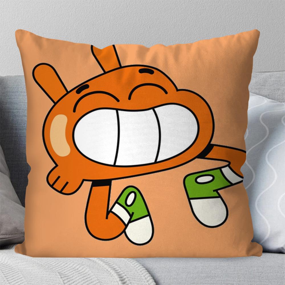 Cartoon The A-Amazing GumbalPillow Case Square Pillow Bedroom Sofa Leisure Comfort Cushion Car Living Room Home Decoration 40X40