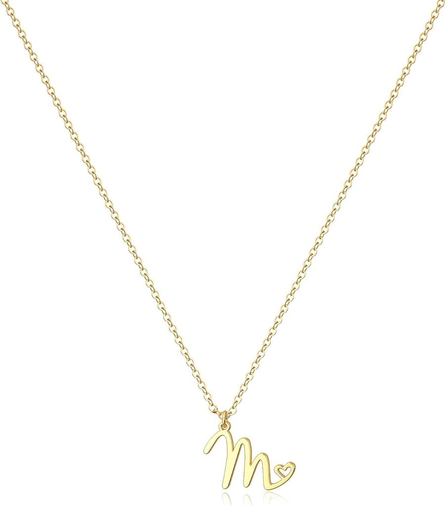 Tewiky raidės karoliai moterims - 14k paauksuoti subtilūs raidžių karoliai madingi mieli individualūs monogramos