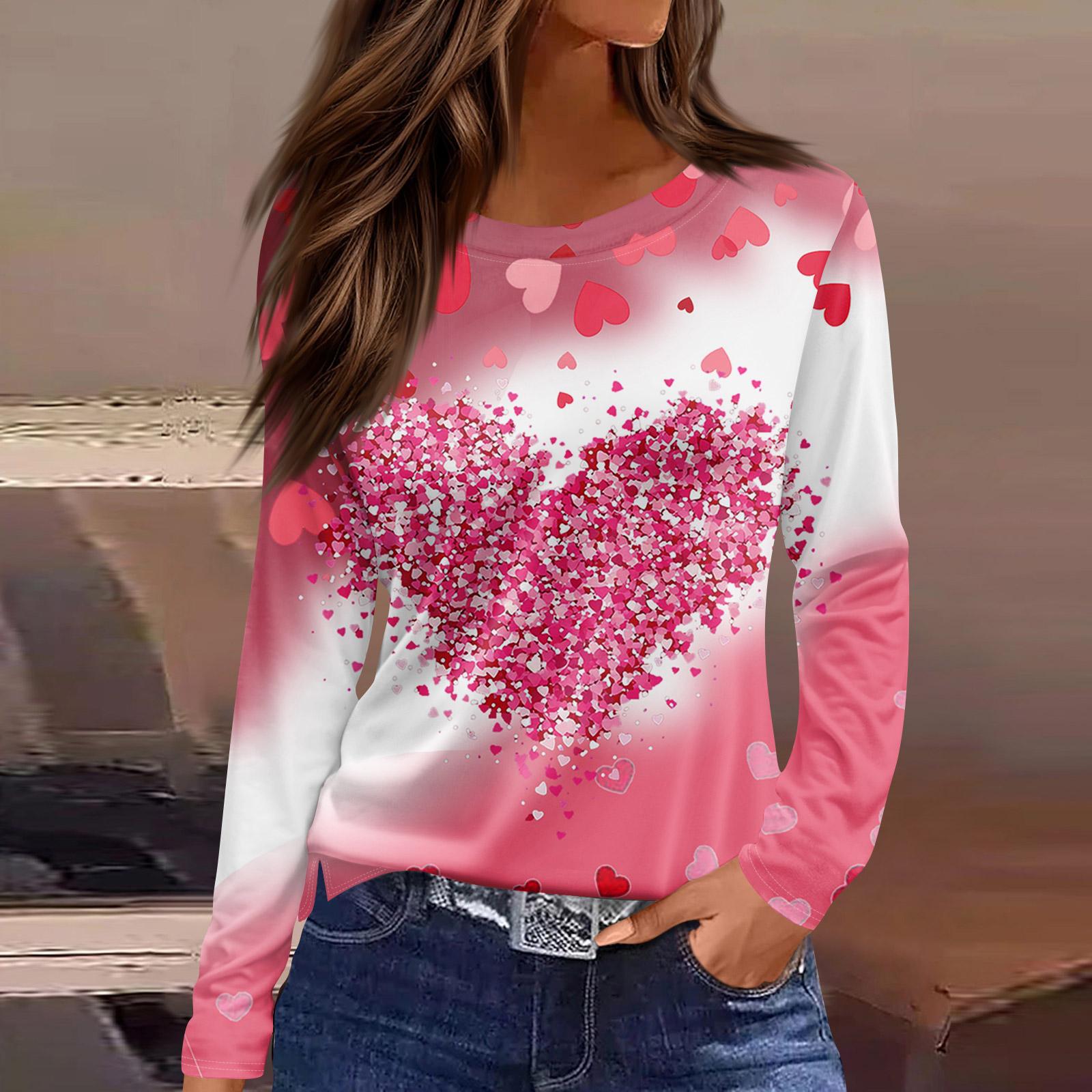 

Женская модная повседневная свободная футболка с разрезом и круглым вырезом с длинным рукавом с принтом, женский топ L