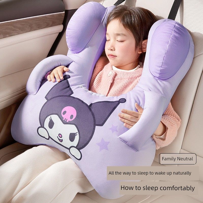 Cute Car Seat Belt Pillow, Kidsren's Rest Neck Pillow, Car Rear Seat Baby Sleeping Pillow, New Style, Removable and Washable