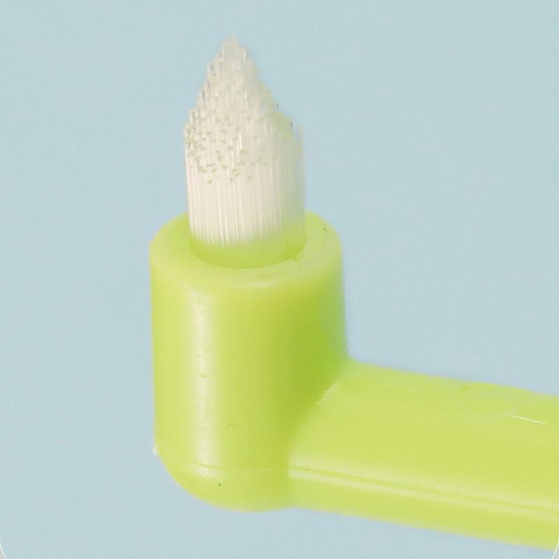 Trim Toothbrush 10pcs Orthodontic Tuft Toothbrush Rounded Brush Head Teeth Cleaning Tools For Irregular Teeth Someone Wearing