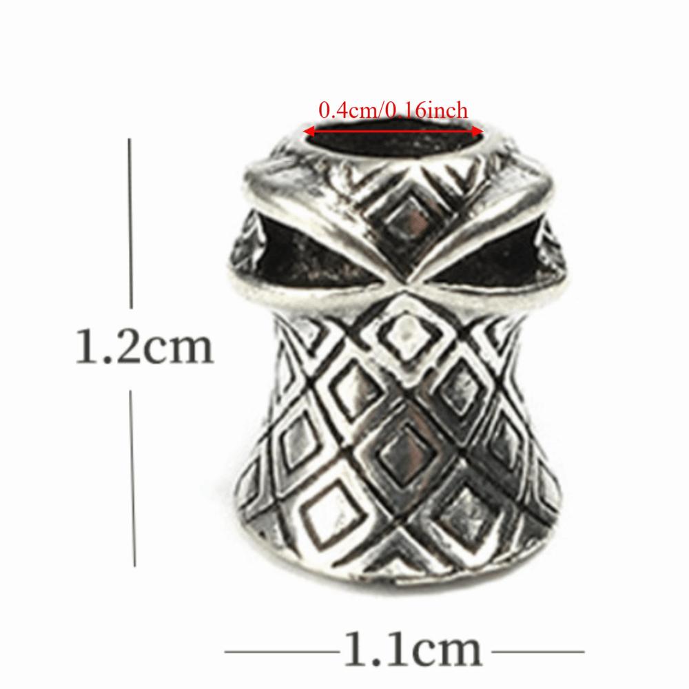 10Pcs Large Hole Anti Lost Lanyard Bead Zinc Alloy Non Slip Lanyard Bead  for Umbrella Rope