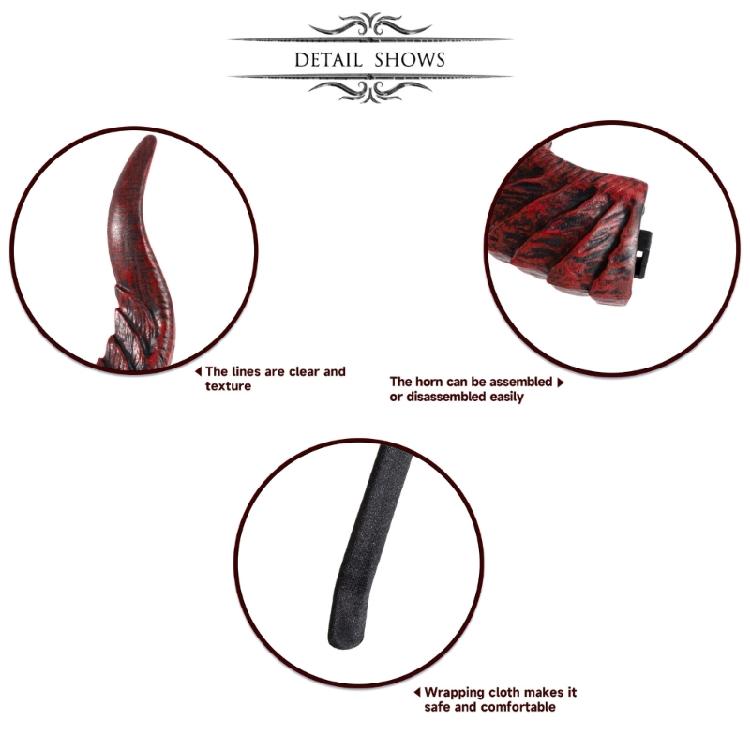 Gothic Style Adjustable Devil Horn Headbands Elegant Hair Accessory For Women Men Parties Weddings