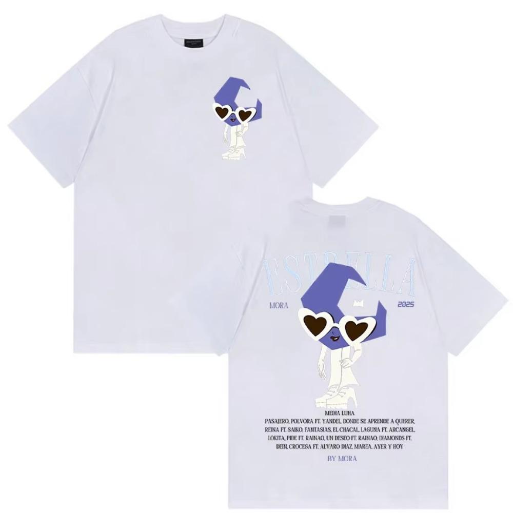 Rapper MORA Album 2025 Merch T Shirt Men's Retro O-Neck  Short Sleeve T-shirts Summer Casual High Quality Fashion T-shirt