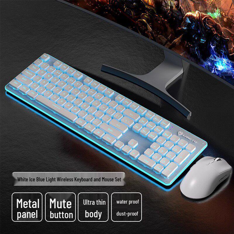 Langtu Silent Wired Mechanical Keyboard and Mouse Set for Office Use - Men & Women