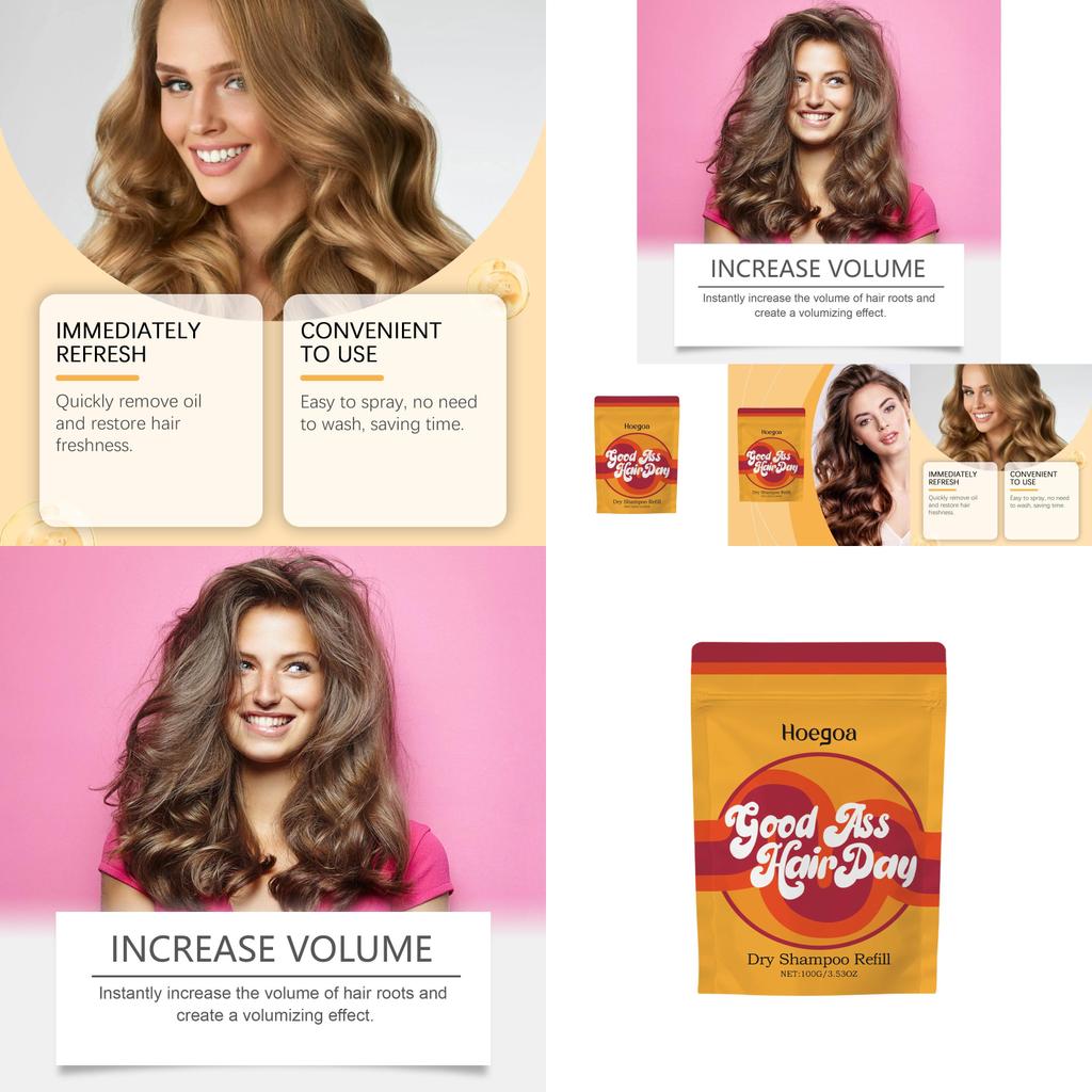 Hoegoa Dry Shampoo Refill Spray 100g Refreshing Clean Hair Care Solution For All Hair Types