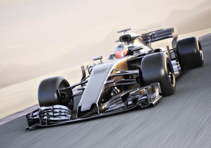 Photomural F1 Car On The Move Washable Fleece 208x146