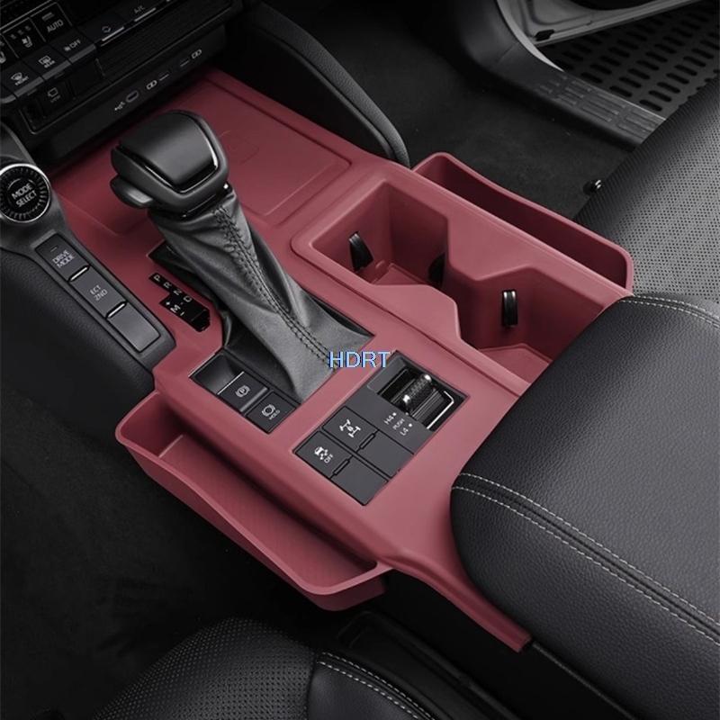 For Toyota Land Cruiser 250 LC250 Prado 2024 + Car Styling Center Console Front Water Cup Pad Gear Shift Storage Box Interior