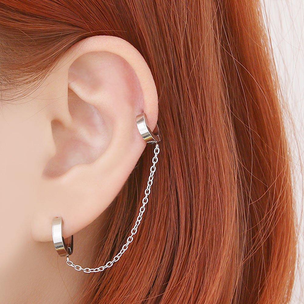 [1+1] Surgical Piercing Another Ring Chain 2 types, choose 1, one side for sale