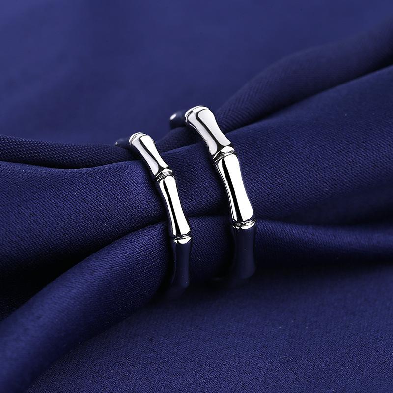 2Pcs 925 Silver Couples Ring Sets Light Polishing Simple Ring for Woman Man Classic Wedding Fine Jewelry Circle