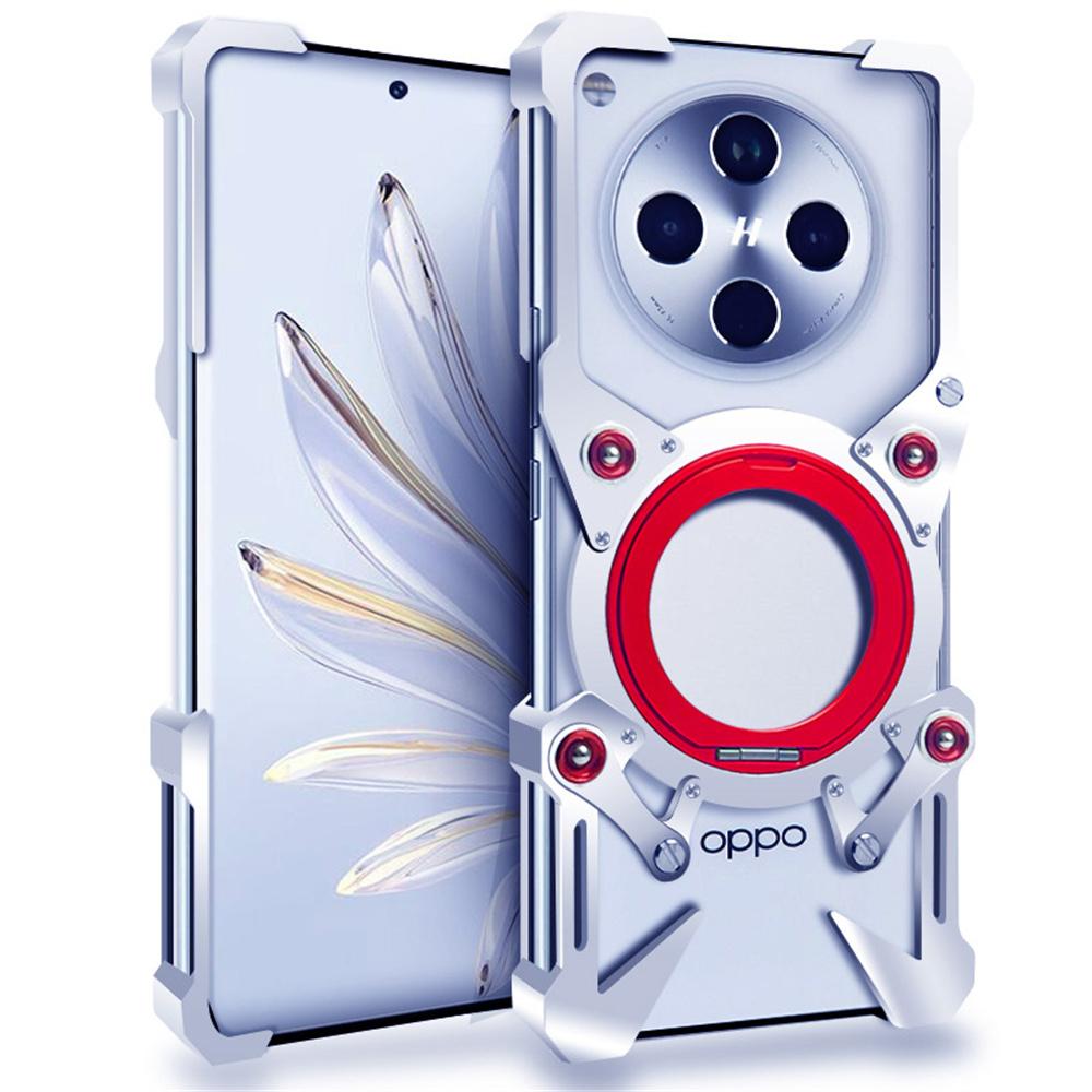 For Oppo Find X8 5G/Find X8s+ 5G Bumper Case Kickstand Aluminum Alloy Magnetic Phone Cover with Wrist Strap