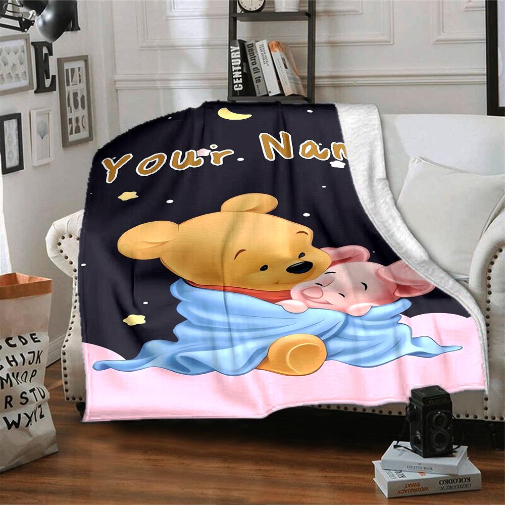 Custom Name "Space Adventure Winnie" blanket for Couch & Bed, Plush Cozy Fuzzy Blanket Super Soft & Warm Blankets for Fall and Winter. 0908427