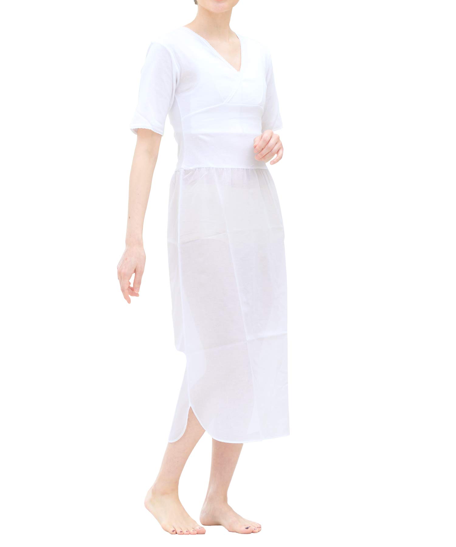 

[SOUBIEN] Soubien One-Piece UndergarmentSlip for Women, Shapewear, Kimono Slip, Deodorizing Material (Deo-Papi), Size M, White