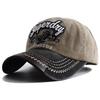 Unisex Retro Eagle Embroidered Baseball Cap Women Men Letter Dad Hat Adjustable Washed Distressed Sunshade Cap Snapback Hats