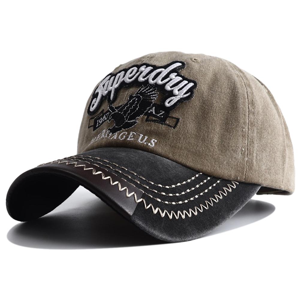 Unisex Retro Eagle Embroidered Baseball Cap Women Men Letter Dad Hat Adjustable Washed Distressed Sunshade Cap Snapback Hats