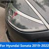 For Hyundai Sonata     Carbon Fiber Head Light Lamp Eyelid Eyebrow Headlight Strip Sticker Exterior Accessories