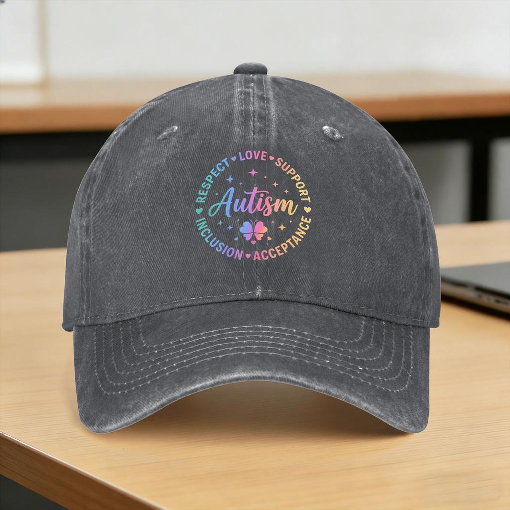 Baseball Cap Respect Love Support Autism Awareness Summer Y2K Funny Trucker Hat Men Women Custom Hiking Fishing Baseball Caps