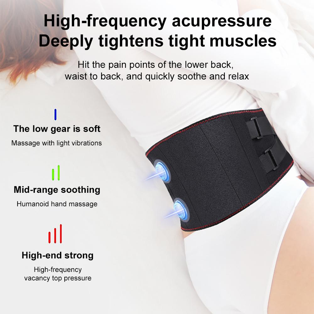 Smart Wireless Heating Belt - Thermal Waist Support with Massage, Rechargeable Back Pain Relief for Women/Men, Office & Gym Use