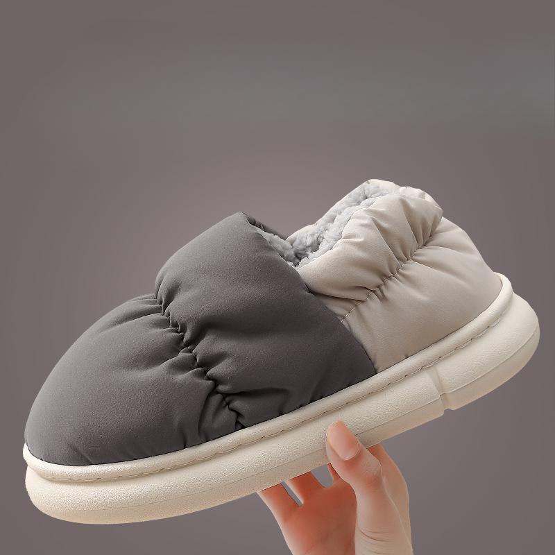 Wear Soft-soled Heels, Warm Fleece Shoes and Indoor Waterproof Cotton Shoes Over Slippers