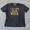 Gildan Softstyle I Am With The Witch T-Shirt XL Black Graphic Cotton