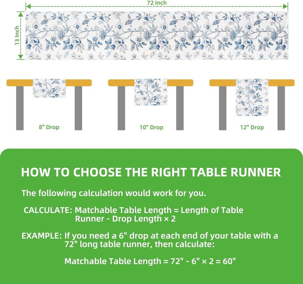 Monochrome Sketch Flowers Linen Table Runner Dress Scarves Decor Farmhouse Kitchen Dining Table Runner Holiday Party Decor