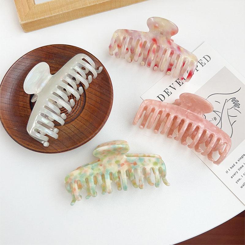 New Niche Design Three-Dimensional 5.5cm Flowers Small Hair Clip Delicate Fashion Acetic Acid Shark Clip Sweet Hair Accessories