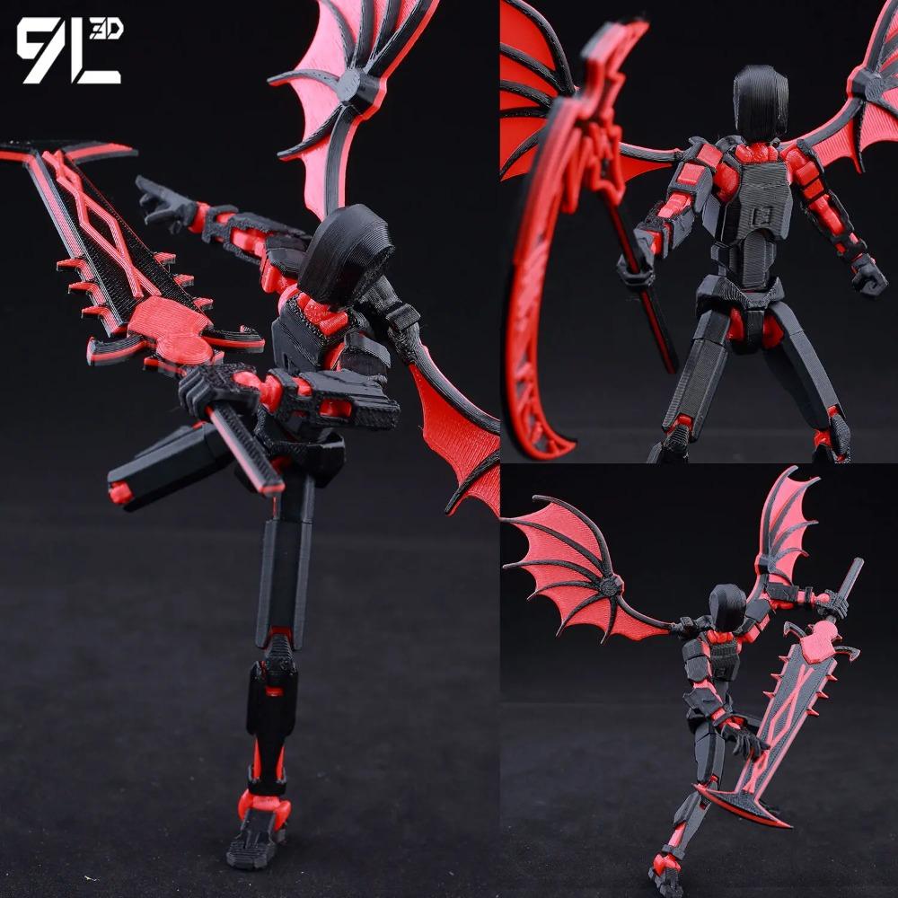 T13 Demon Dummy13 3D Printed Multi-Articulated Skull Model Assembly Toy For Anime Fans And Collectors Children Educational Toys