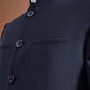 Seven Men's Mandarin Collar Wool Blend Business Suit Jacket