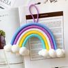 Nordic Style Woven Cloud Rainbow Hanging Ornaments - Children's Room Wall Decor Pendant