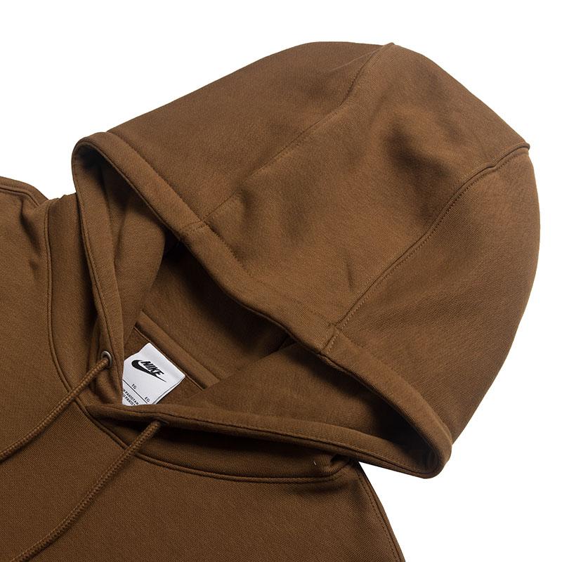 Nike Club Sweatshirts Men's Moss Wood Brown/White Hooded Moderate Regular FN3860-235