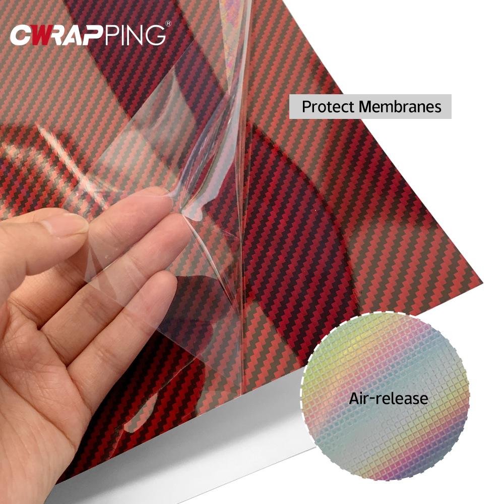 Gloss Laser Red Stickers Carbon Fiber Vinyl Film Motorcycle Body DIY Decorate Wrap Foil Sticker for Car Motorcycle Accessories